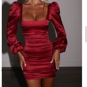 Oh Polly Red Long Sleeve Dress
